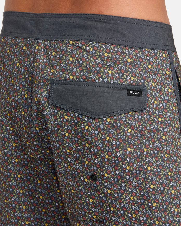 partes inferiores RVCA unissex calções de banho freeport 16 Preto brilhante N00F2H987