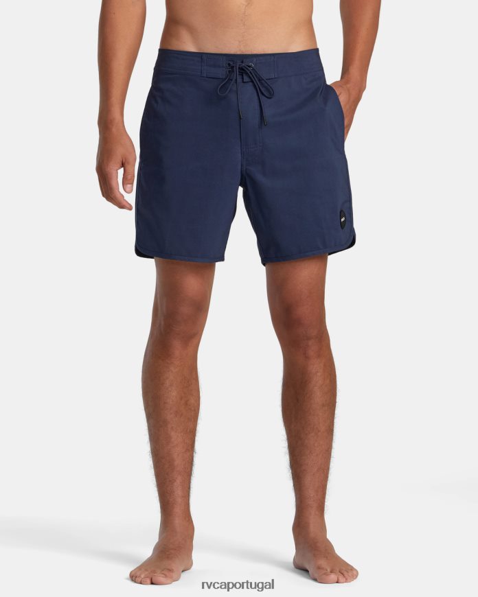 partes inferiores RVCA unissex calções de banho freeport 16 azul temperamental N00F2H658