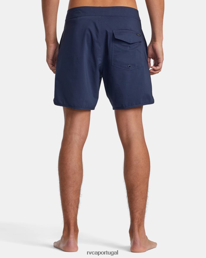 partes inferiores RVCA unissex calções de banho freeport 16 azul temperamental N00F2H658