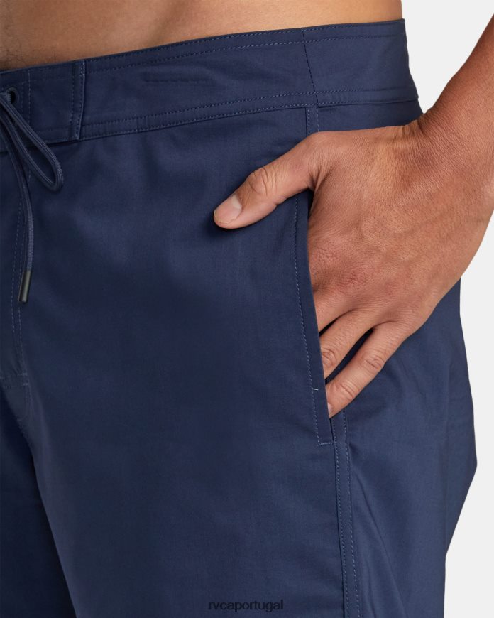 partes inferiores RVCA unissex calções de banho freeport 16 azul temperamental N00F2H658