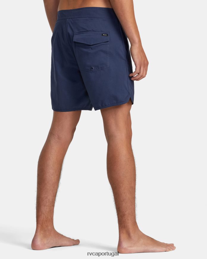 partes inferiores RVCA unissex calções de banho freeport 16 azul temperamental N00F2H658