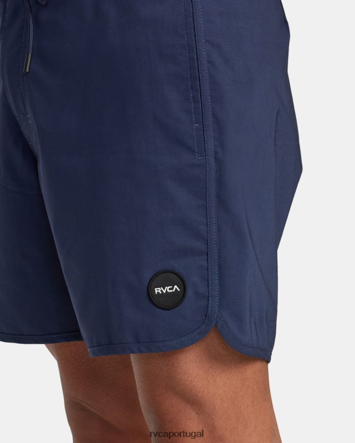 partes inferiores RVCA unissex calções de banho freeport 16 azul temperamental N00F2H658