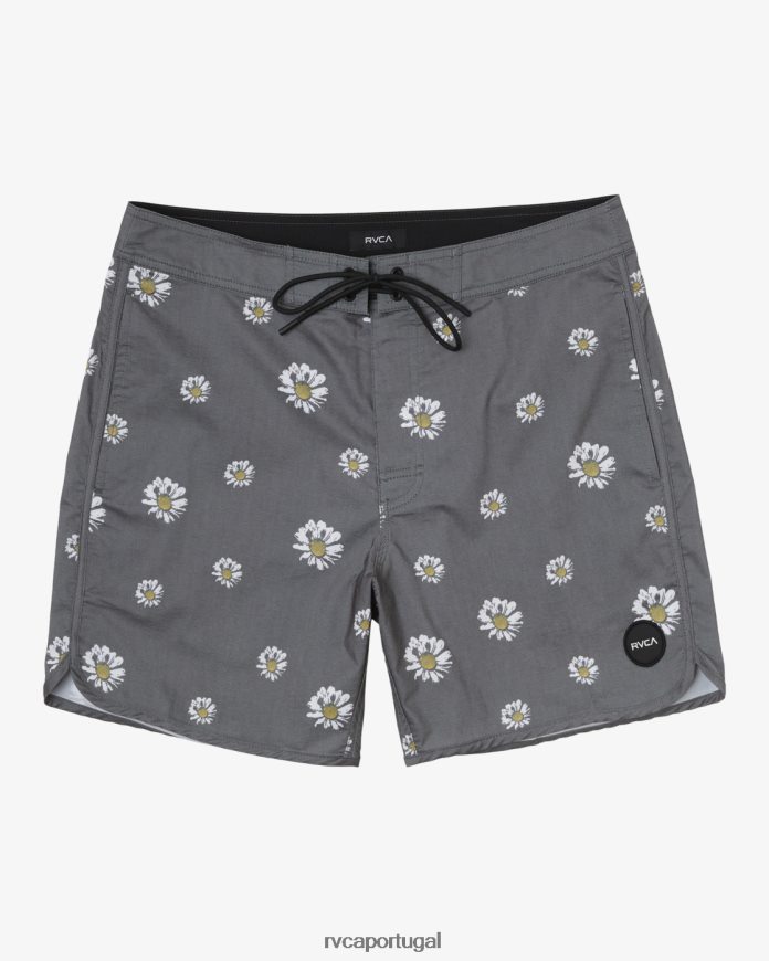 partes inferiores RVCA unissex calções de banho freeport 16 floral preto N00F2H330