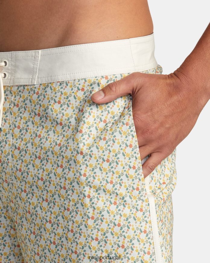 partes inferiores RVCA unissex calções de banho freeport 16 marshmallow N00F2H331