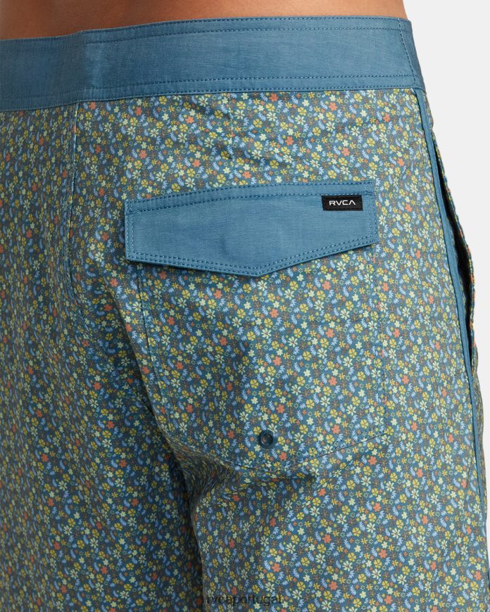 partes inferiores RVCA unissex calções de banho freeport 16 pato azul N00F2H334
