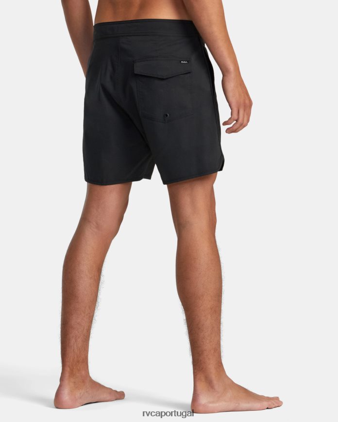 partes inferiores RVCA unissex calções de banho freeport 16 preto N00F2H323