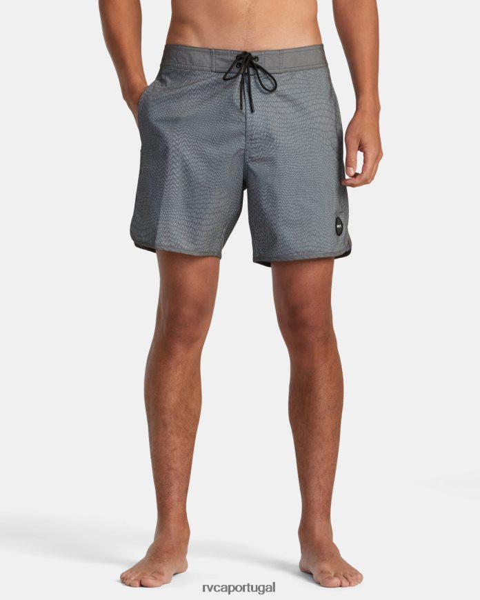 partes inferiores RVCA unissex calções de banho freeport 16 preto N00F2H326
