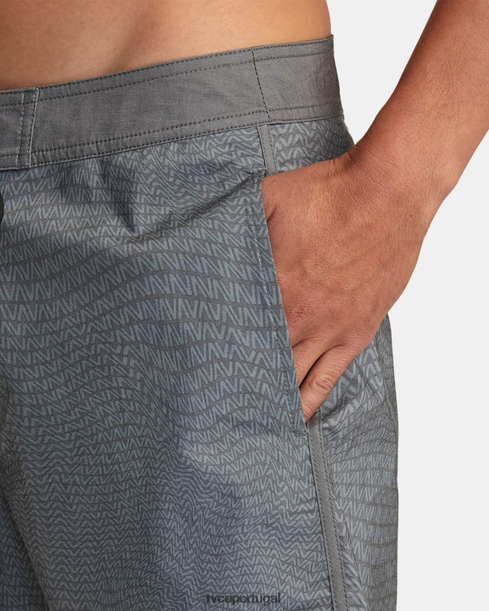 partes inferiores RVCA unissex calções de banho freeport 16 preto N00F2H326