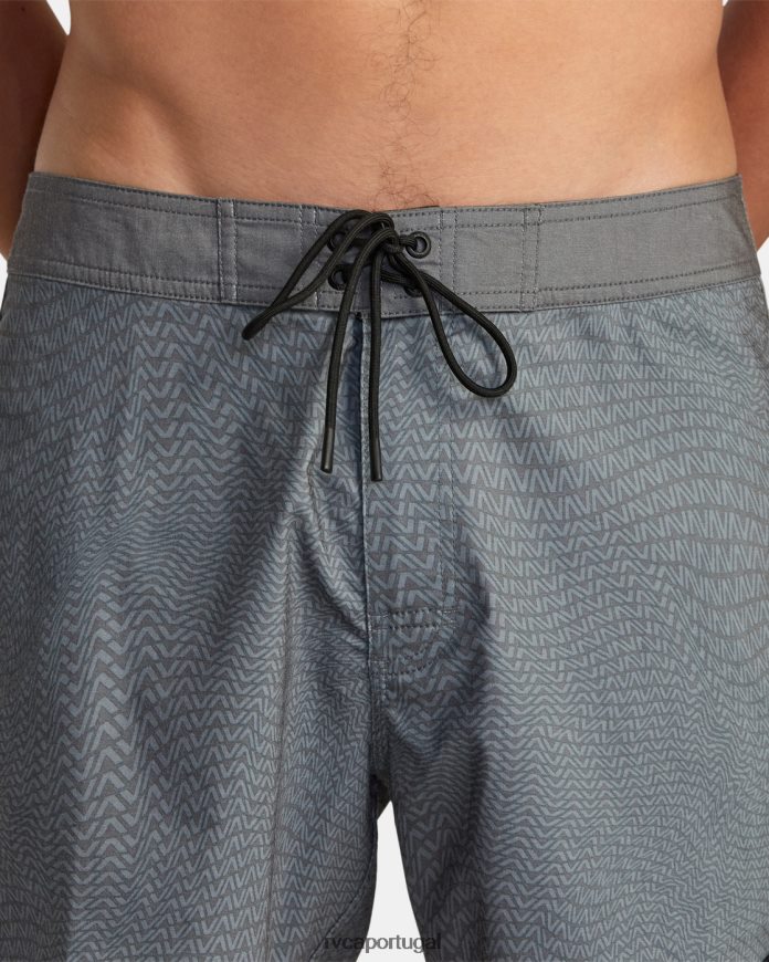 partes inferiores RVCA unissex calções de banho freeport 16 preto N00F2H326