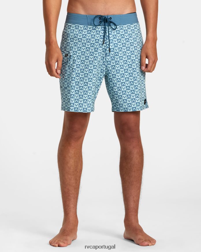 partes inferiores RVCA unissex calções de banho inquietos 17 azul N00F2H146