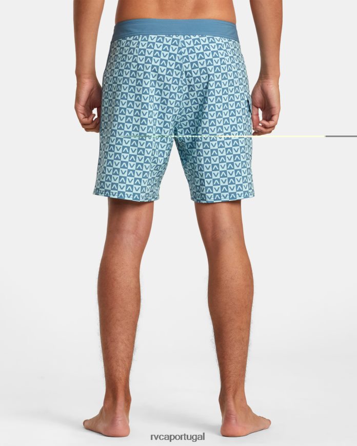 partes inferiores RVCA unissex calções de banho inquietos 17 azul N00F2H146