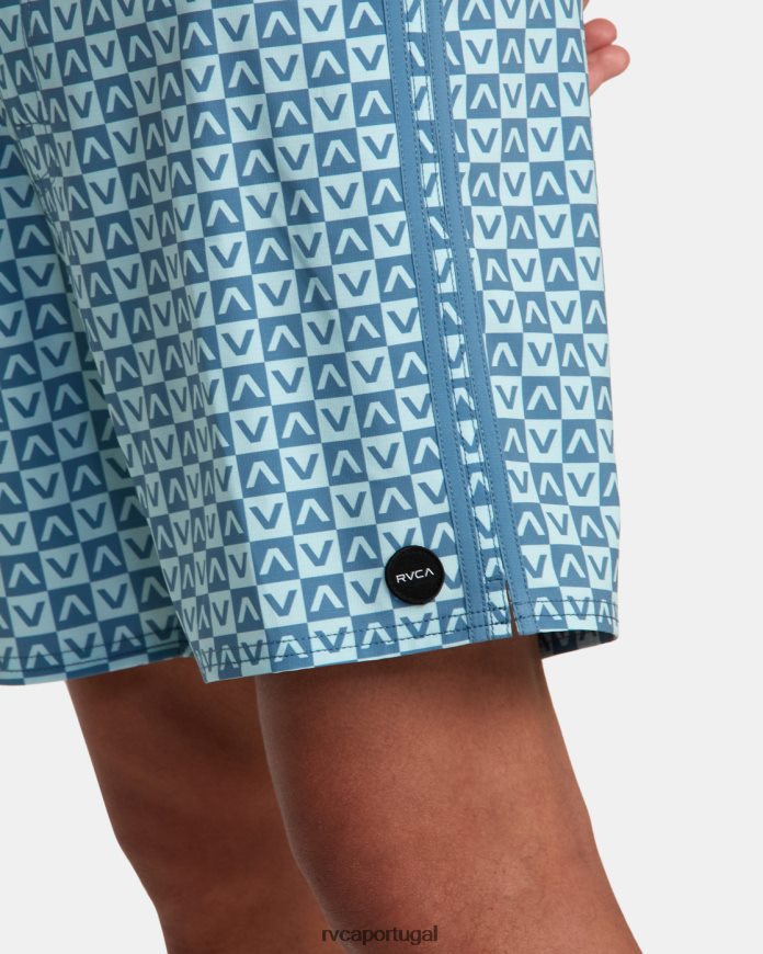 partes inferiores RVCA unissex calções de banho inquietos 17 azul N00F2H146