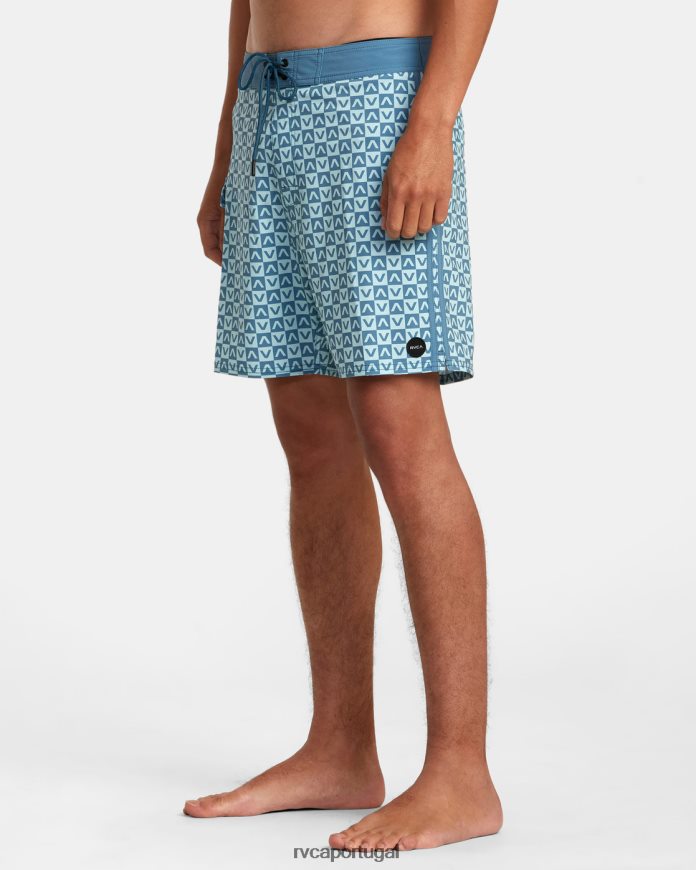 partes inferiores RVCA unissex calções de banho inquietos 17 azul N00F2H146