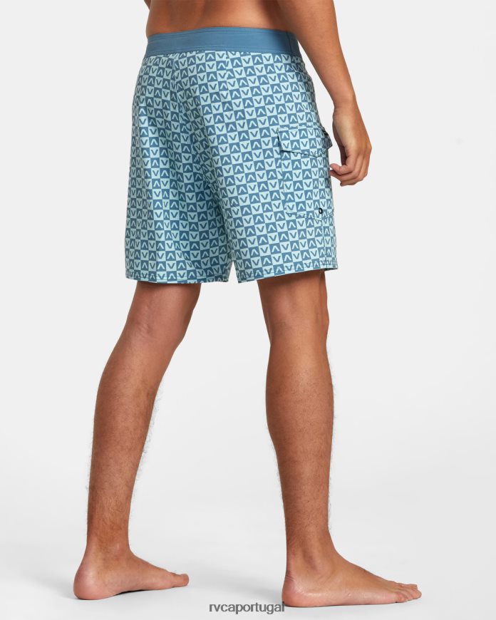 partes inferiores RVCA unissex calções de banho inquietos 17 azul N00F2H146