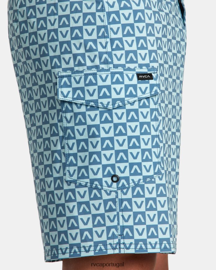 partes inferiores RVCA unissex calções de banho inquietos 17 azul N00F2H146