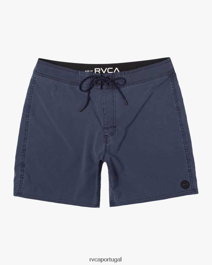 partes inferiores RVCA unissex calção de banho va pigment 18 nova marinha N00F2H694