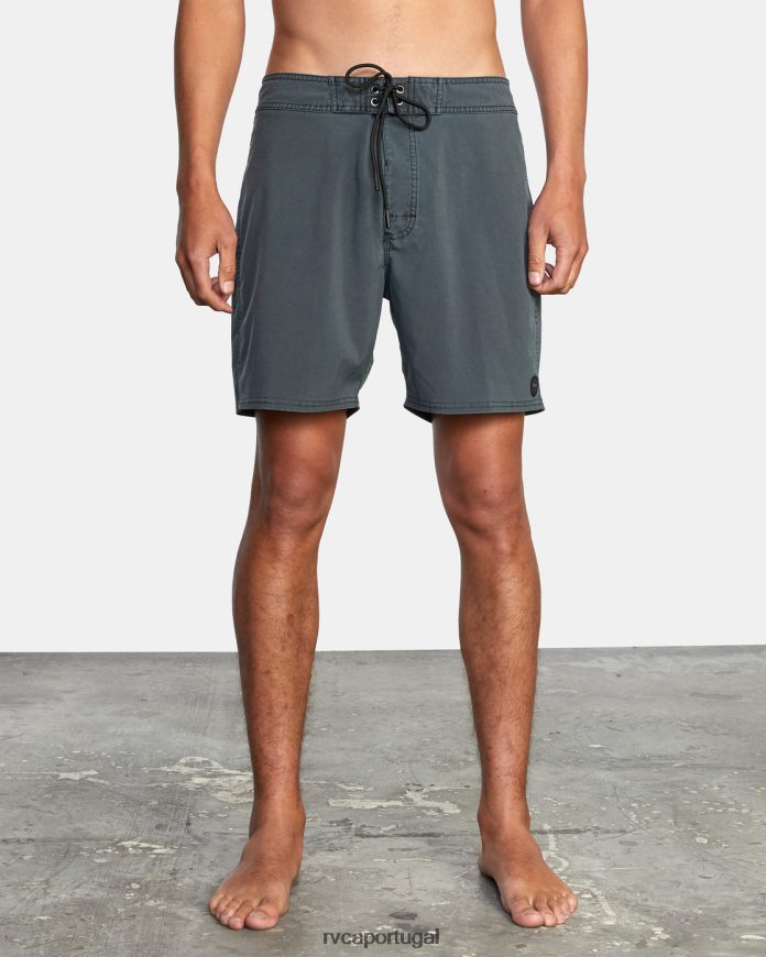 partes inferiores RVCA unissex calção de banho va pigment 18 preto N00F2H676