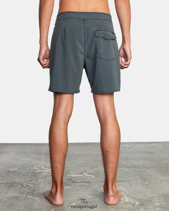 partes inferiores RVCA unissex calção de banho va pigment 18 preto N00F2H676