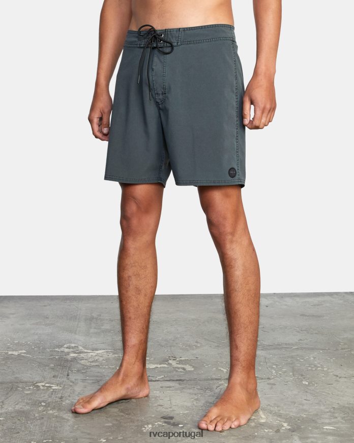 partes inferiores RVCA unissex calção de banho va pigment 18 preto N00F2H676