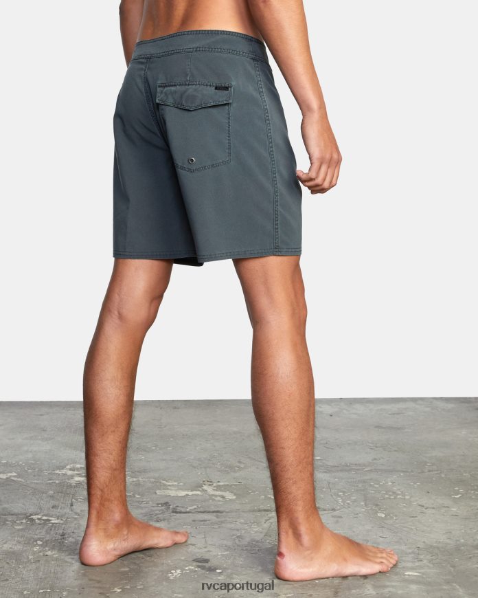 partes inferiores RVCA unissex calção de banho va pigment 18 preto N00F2H676