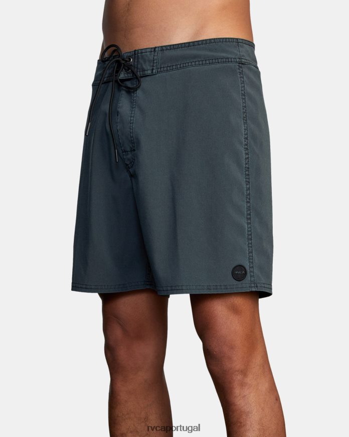 partes inferiores RVCA unissex calção de banho va pigment 18 preto N00F2H676