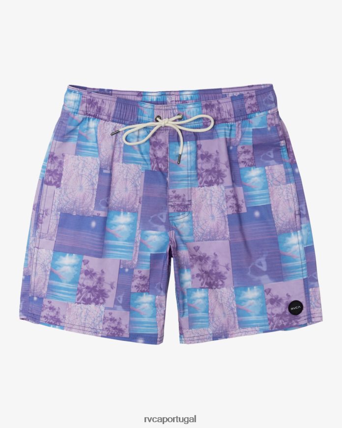 partes inferiores RVCA unissex colin sussingham calções de banho elásticos 17 Luz roxa N00F2H61