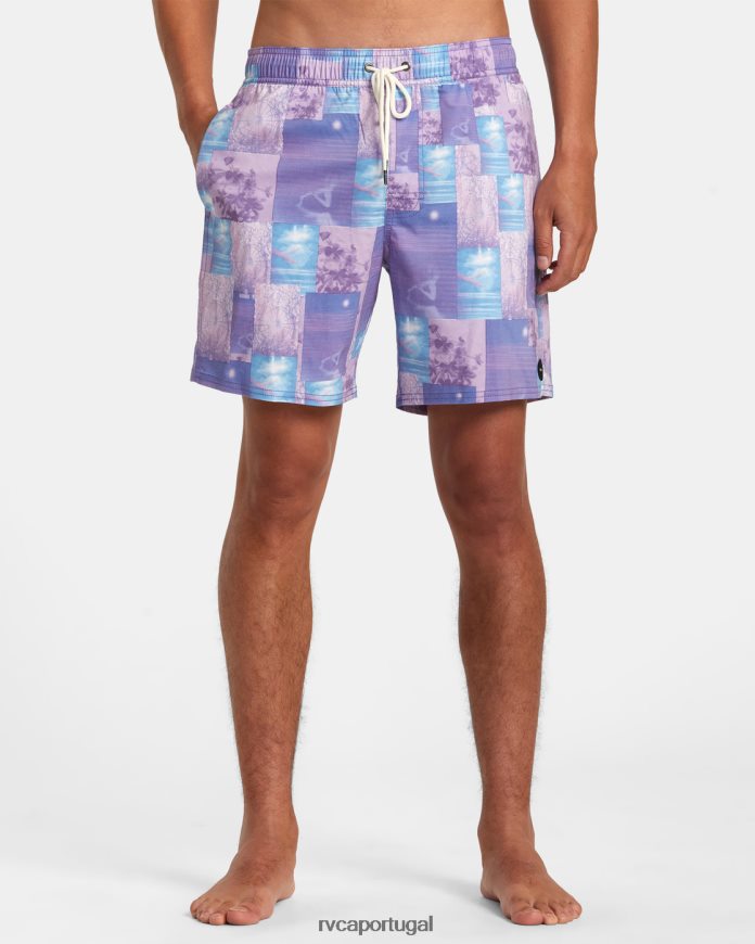 partes inferiores RVCA unissex colin sussingham calções de banho elásticos 17 Luz roxa N00F2H61