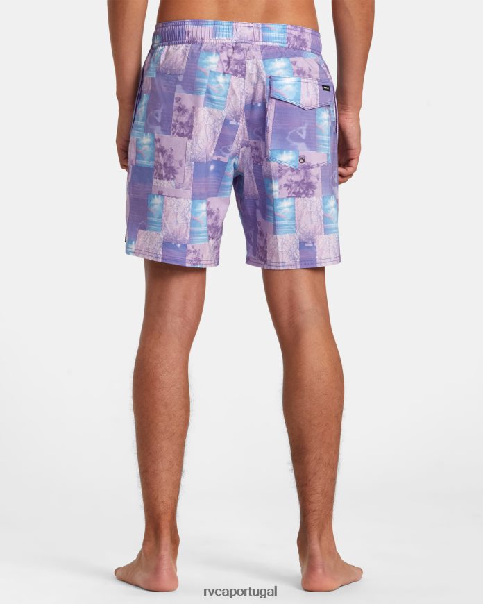 partes inferiores RVCA unissex colin sussingham calções de banho elásticos 17 Luz roxa N00F2H61