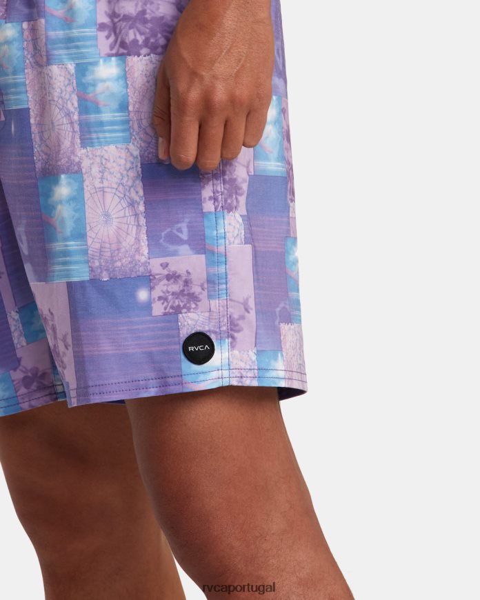partes inferiores RVCA unissex colin sussingham calções de banho elásticos 17 Luz roxa N00F2H61