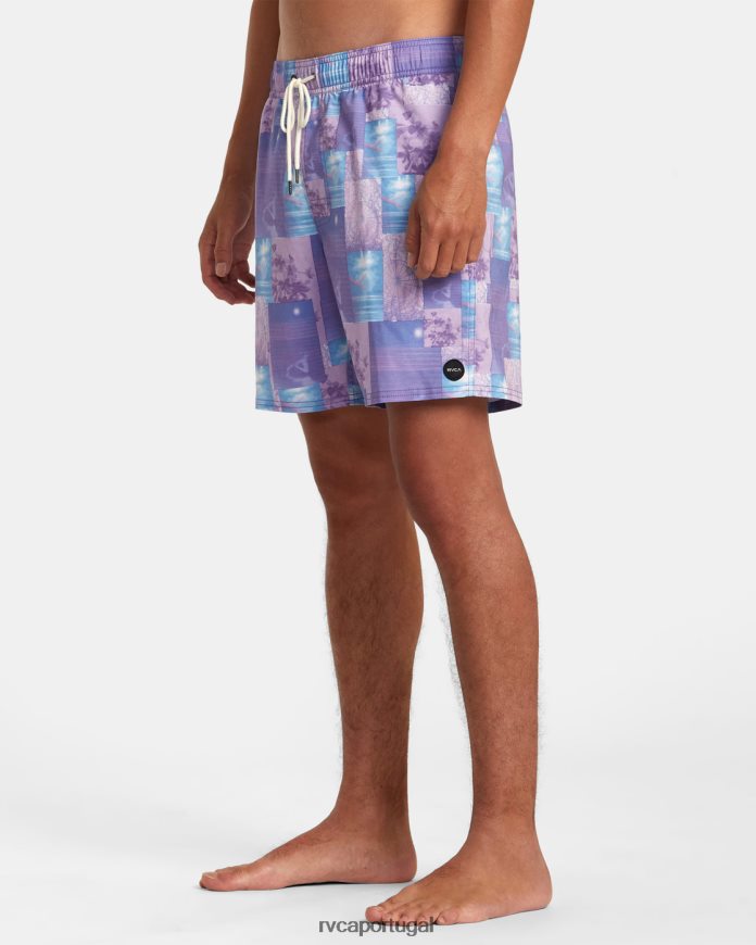 partes inferiores RVCA unissex colin sussingham calções de banho elásticos 17 Luz roxa N00F2H61