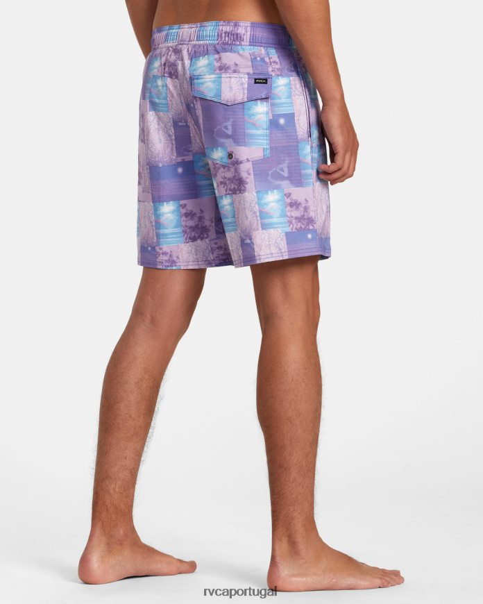 partes inferiores RVCA unissex colin sussingham calções de banho elásticos 17 Luz roxa N00F2H61