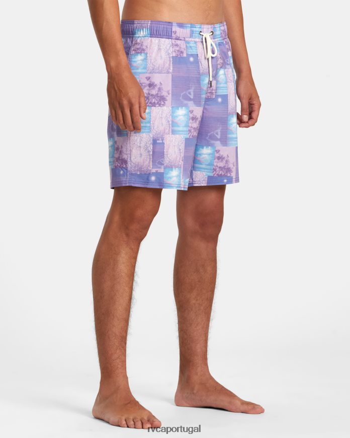 partes inferiores RVCA unissex colin sussingham calções de banho elásticos 17 Luz roxa N00F2H61
