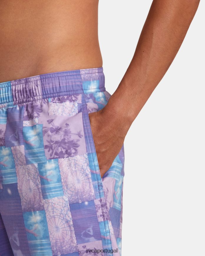 partes inferiores RVCA unissex colin sussingham calções de banho elásticos 17 Luz roxa N00F2H61