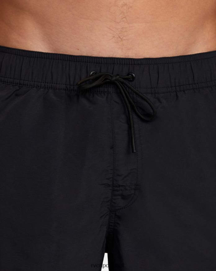 partes inferiores RVCA unissex shorts de cintura elástica breakout 16 preto N00F2H1047