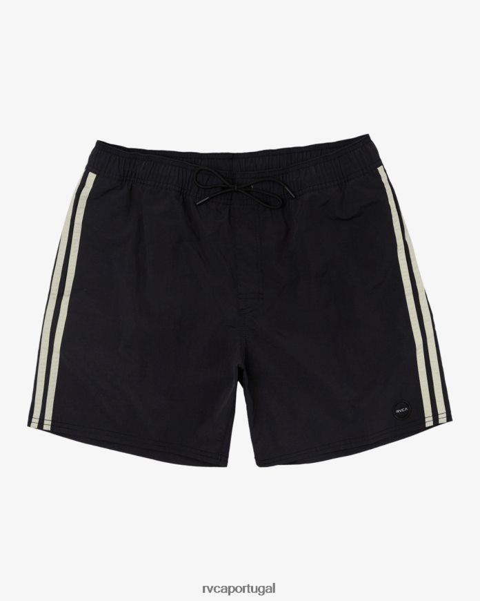 partes inferiores RVCA unissex shorts de cintura elástica breakout 16 preto N00F2H297