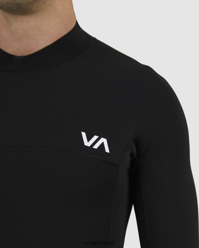 roupas RVCA unissex Fato completo com zíper traseiro 3/2 equilíbrio preto N00F2H647