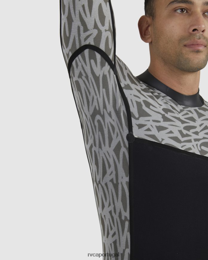 roupas RVCA unissex Fato completo com zíper traseiro 3/2 equilíbrio preto N00F2H647