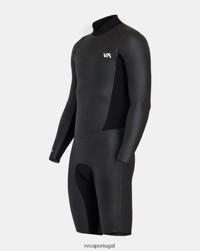 roupas RVCA unissex Macacão manga longa smoothie 2/2 balance preto N00F2H637