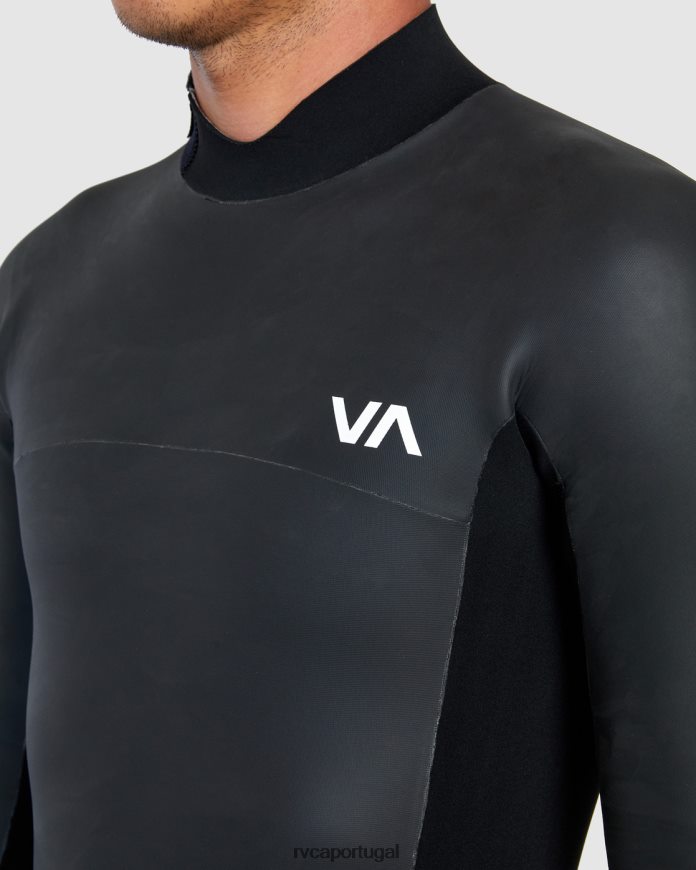 roupas RVCA unissex Macacão manga longa smoothie 2/2 balance preto N00F2H637
