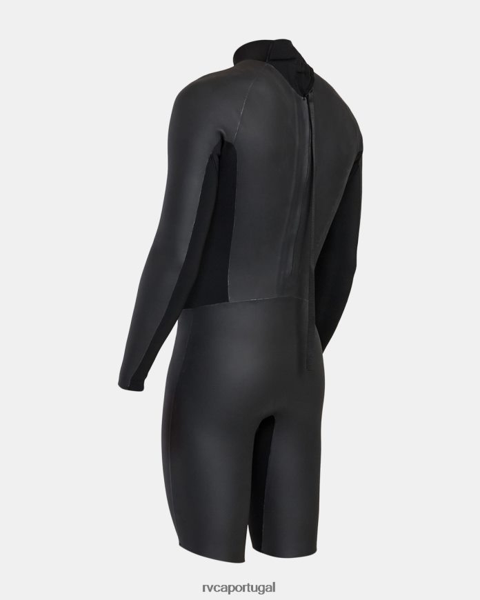 roupas RVCA unissex Macacão manga longa smoothie 2/2 balance preto N00F2H637