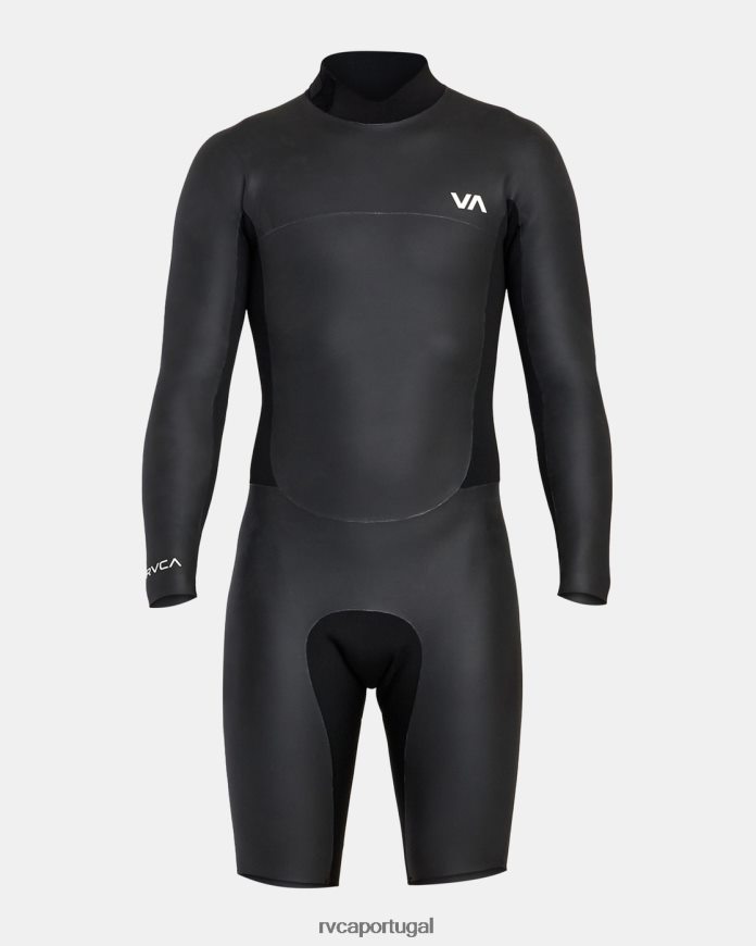roupas RVCA unissex Macacão manga longa smoothie 2/2 balance preto N00F2H637