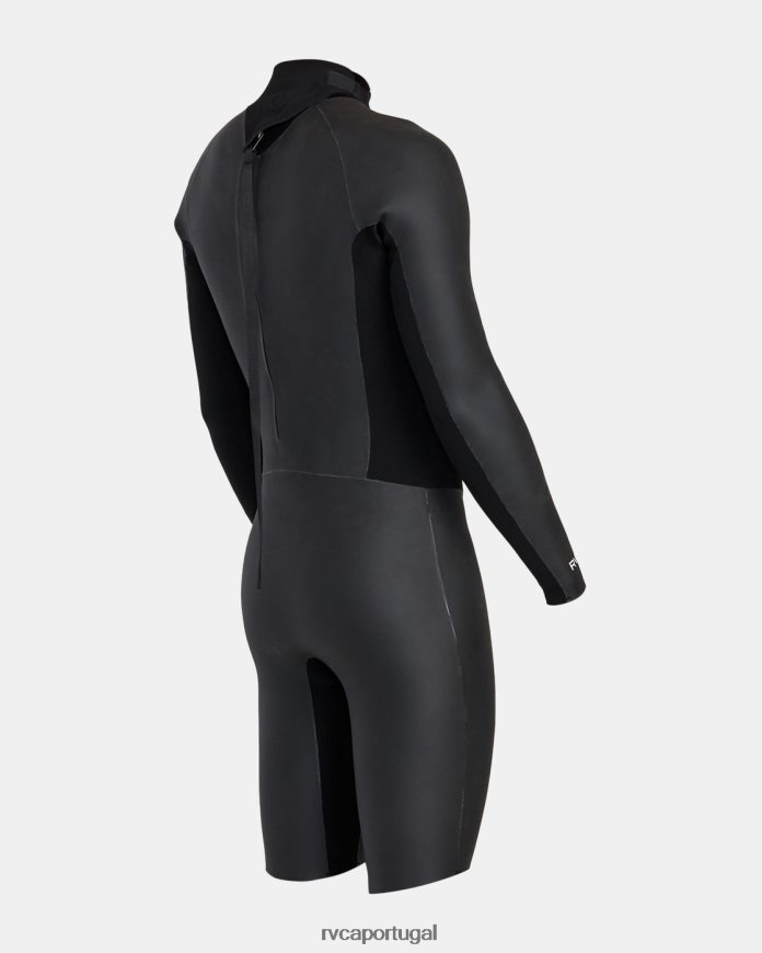 roupas RVCA unissex Macacão manga longa smoothie 2/2 balance preto N00F2H637