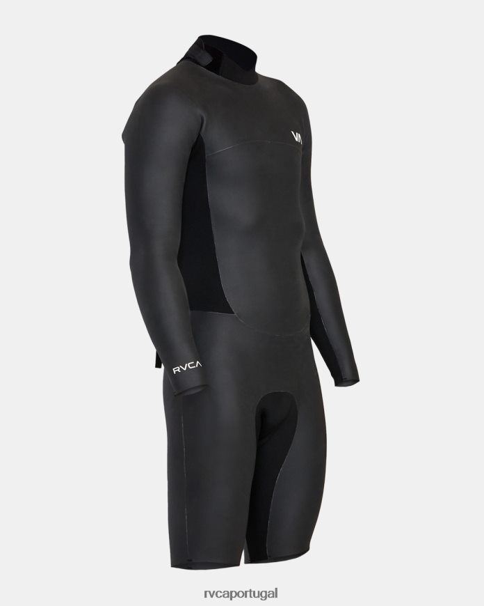 roupas RVCA unissex Macacão manga longa smoothie 2/2 balance preto N00F2H637