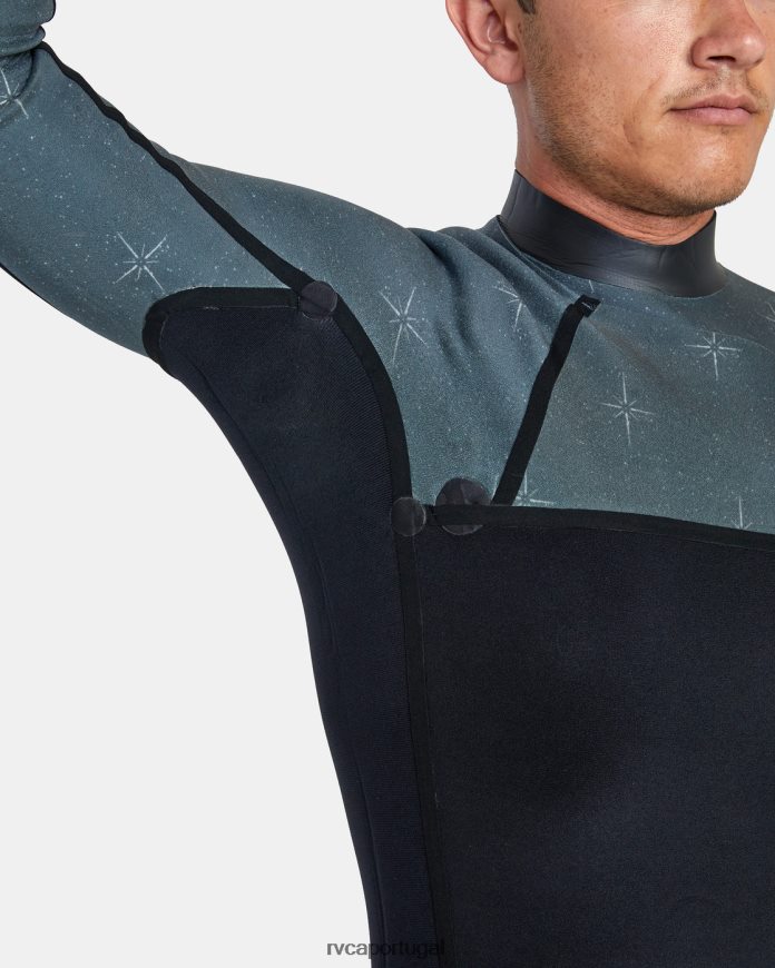 roupas RVCA unissex Macacão manga longa smoothie 2/2 balance preto N00F2H637