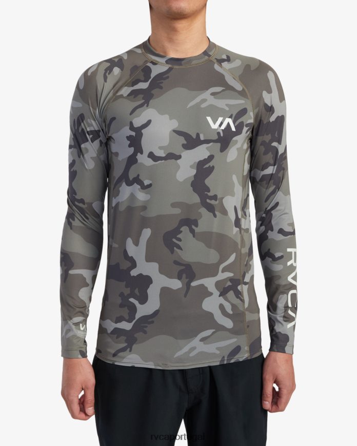 roupas RVCA unissex rashguard manga longa camuflagem N00F2H625