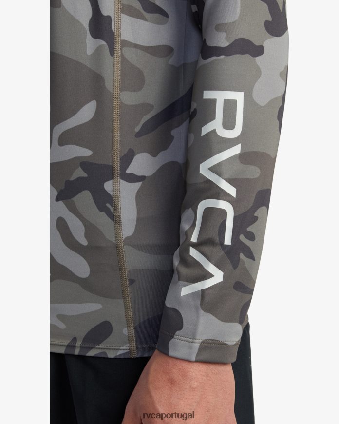 roupas RVCA unissex rashguard manga longa camuflagem N00F2H625