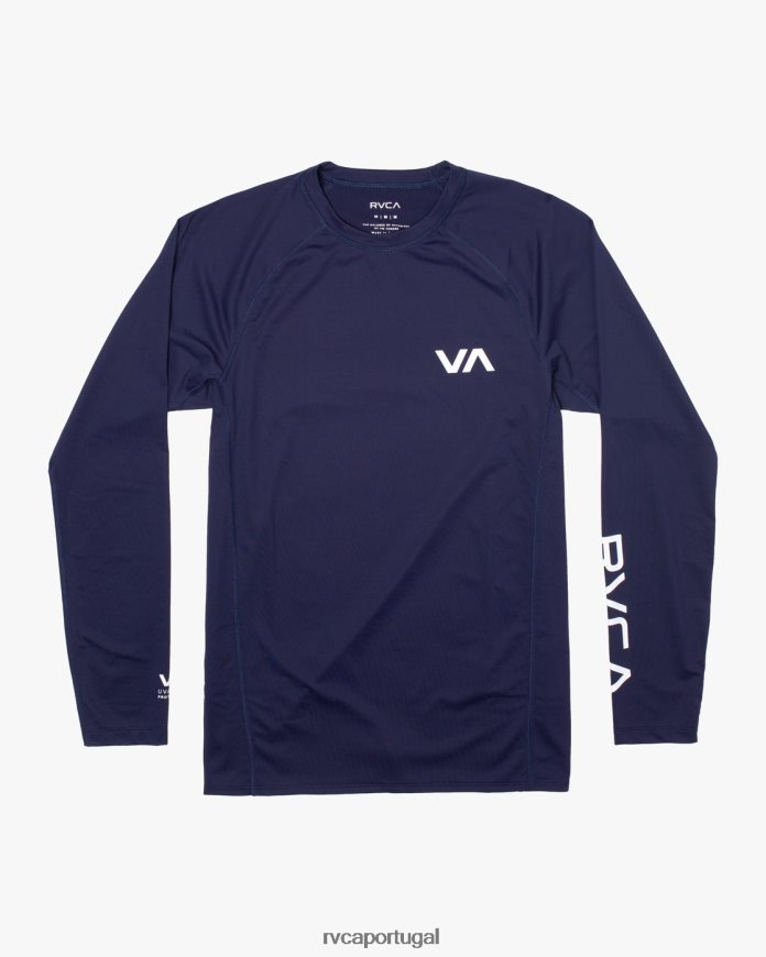 roupas RVCA unissex rashguard manga longa marinha N00F2H632